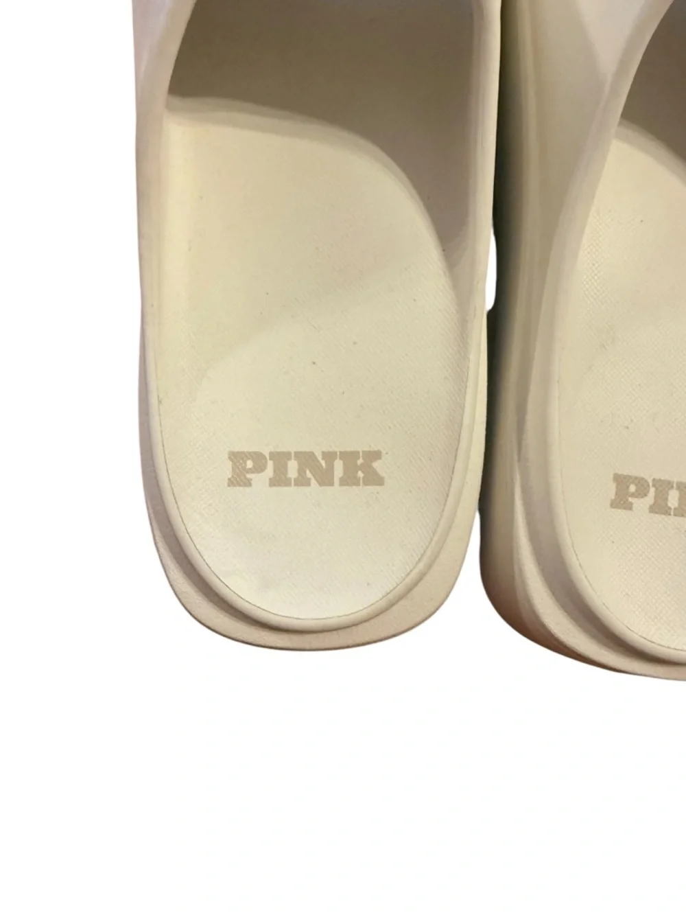 PINK Victoria's Secret Foam Slide Sandals in white - Women's Comfortable Slide